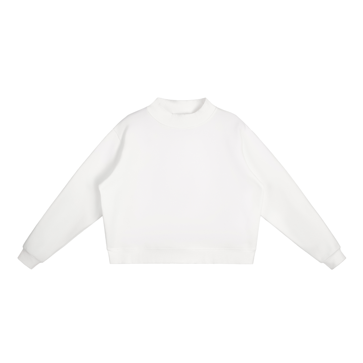 Fleece Mock-Neck Crew Sweatshirt US