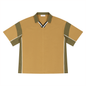 Unisex Boxy Color Block Polo Shirt