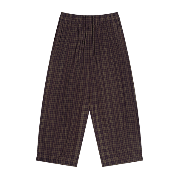 Waran Unisex Plaid Wide Leg Pants 130GSM