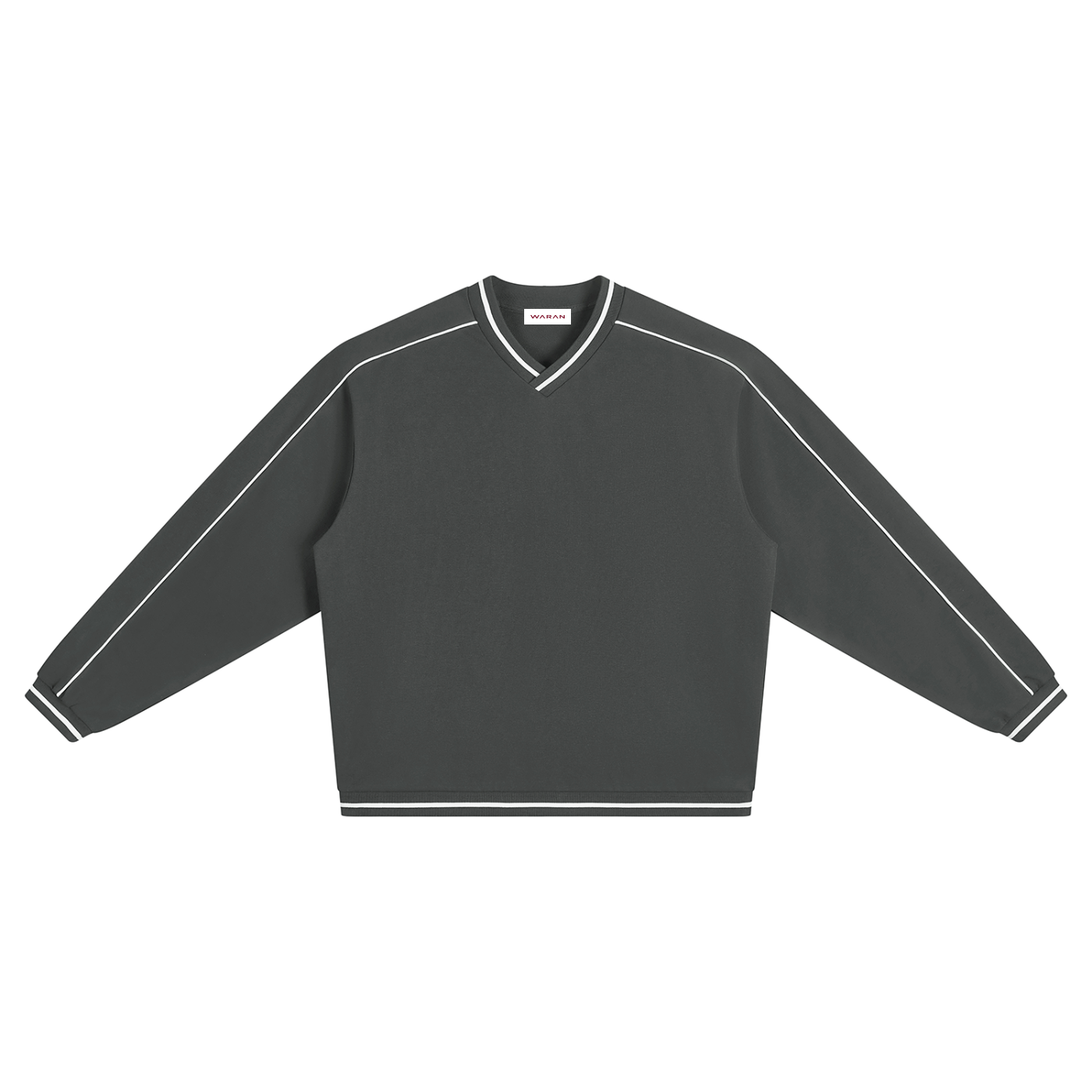 Unisex Color Block V-Neck Sweatshirt