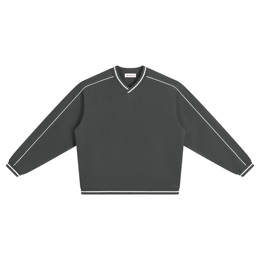Unisex Color Block V-Neck Sweatshirt