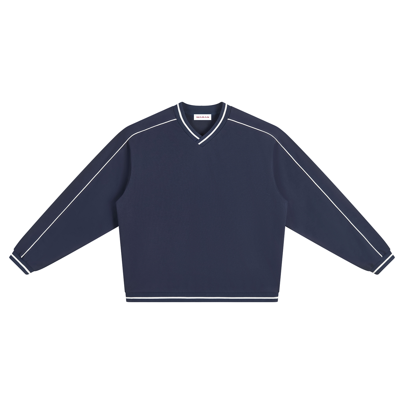 Unisex Color Block V-Neck Sweatshirt