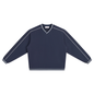 Unisex Color Block V-Neck Sweatshirt