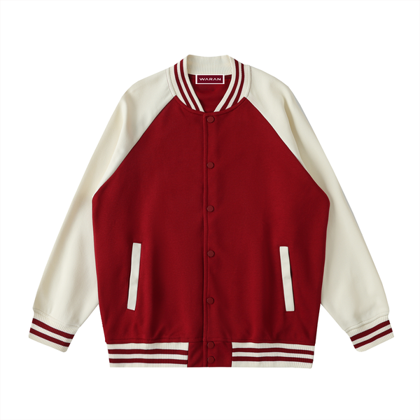 Waran Two Tone Raglan Sleeve Varsity Jacket