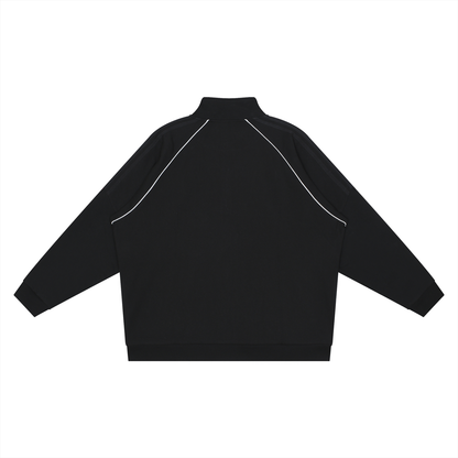 Waran Reflection Striped Raglan Sleeve  Jacket