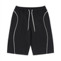 Unisex Piping Drawstring Shorts