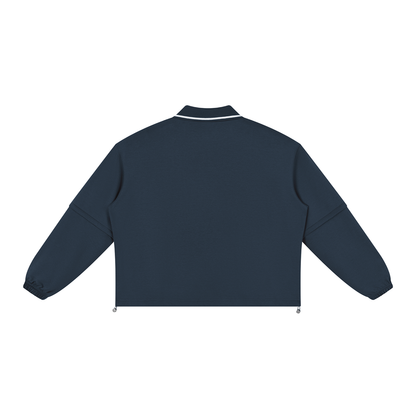Boxy Collared Detachable Sweatshirt