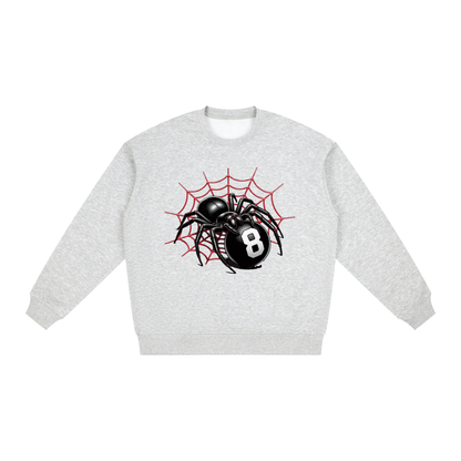 Oversized Drop Shoulder Crewneck Sweatshirt |Spider