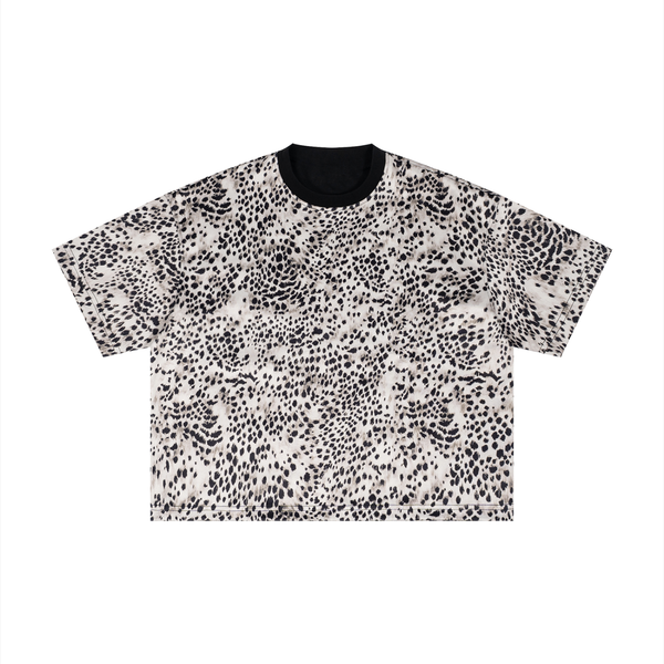 Waran Unisex Leopard Print Boxy T-Shirt