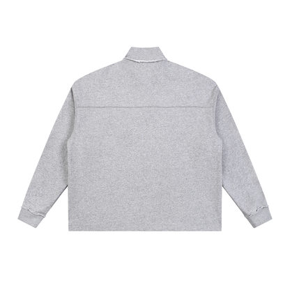 Waran Half-Zip Rolled Edge Fleece Sweatshirt
