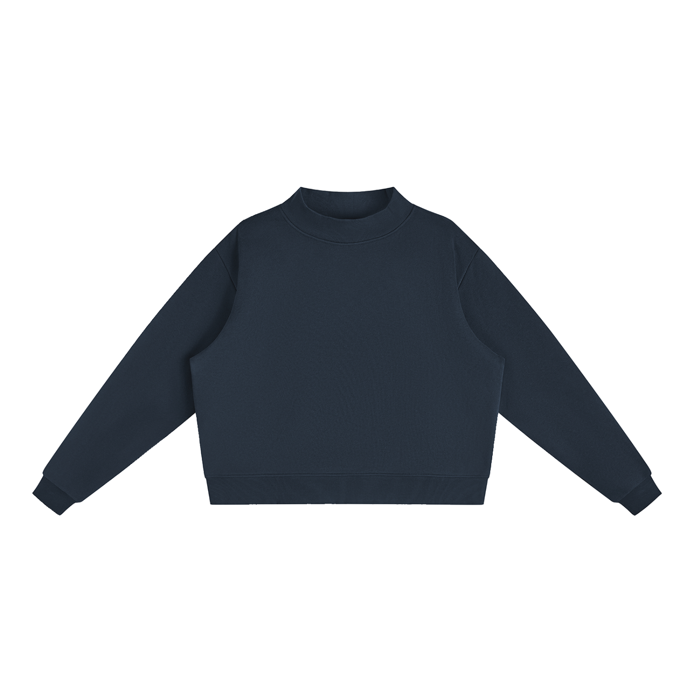 Fleece Mock-Neck Crew Sweatshirt NW