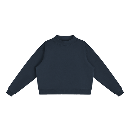 Fleece Mock-Neck Crew Sweatshirt NW