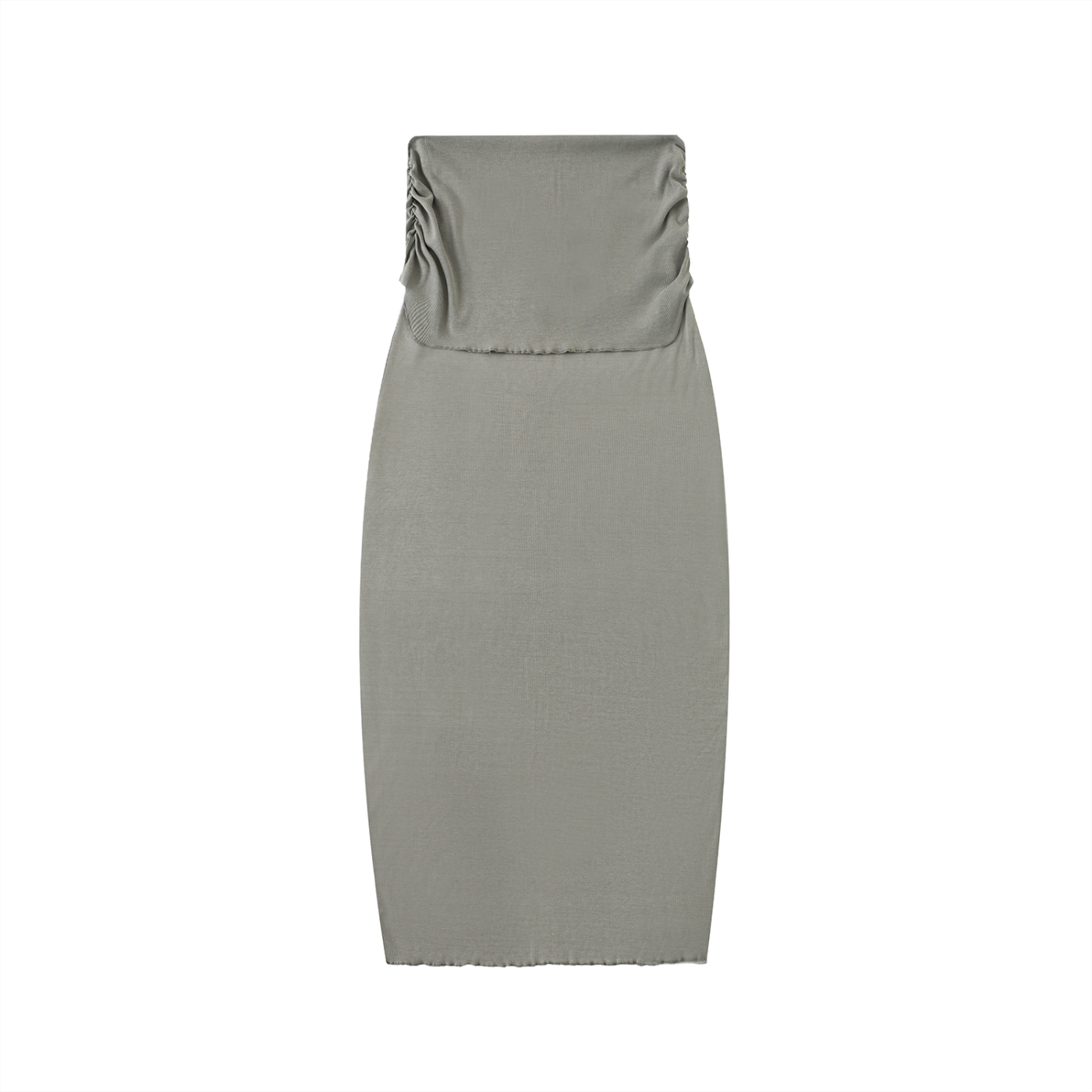 Dyed Washed Straight Hip-Hugging Slim Maxi Skirt
