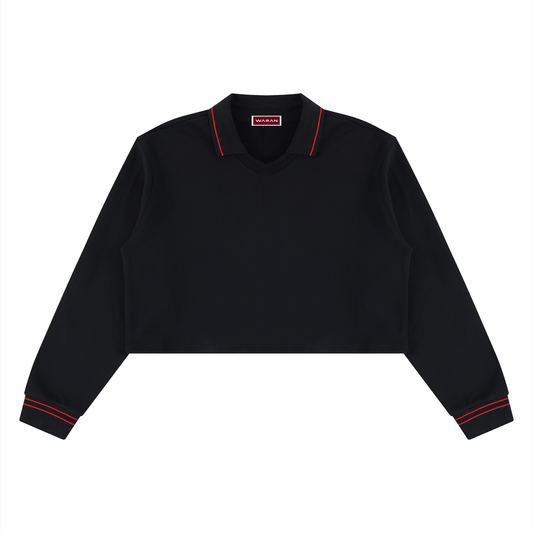 Women's Crop Collared Sweatshirt 410GSM