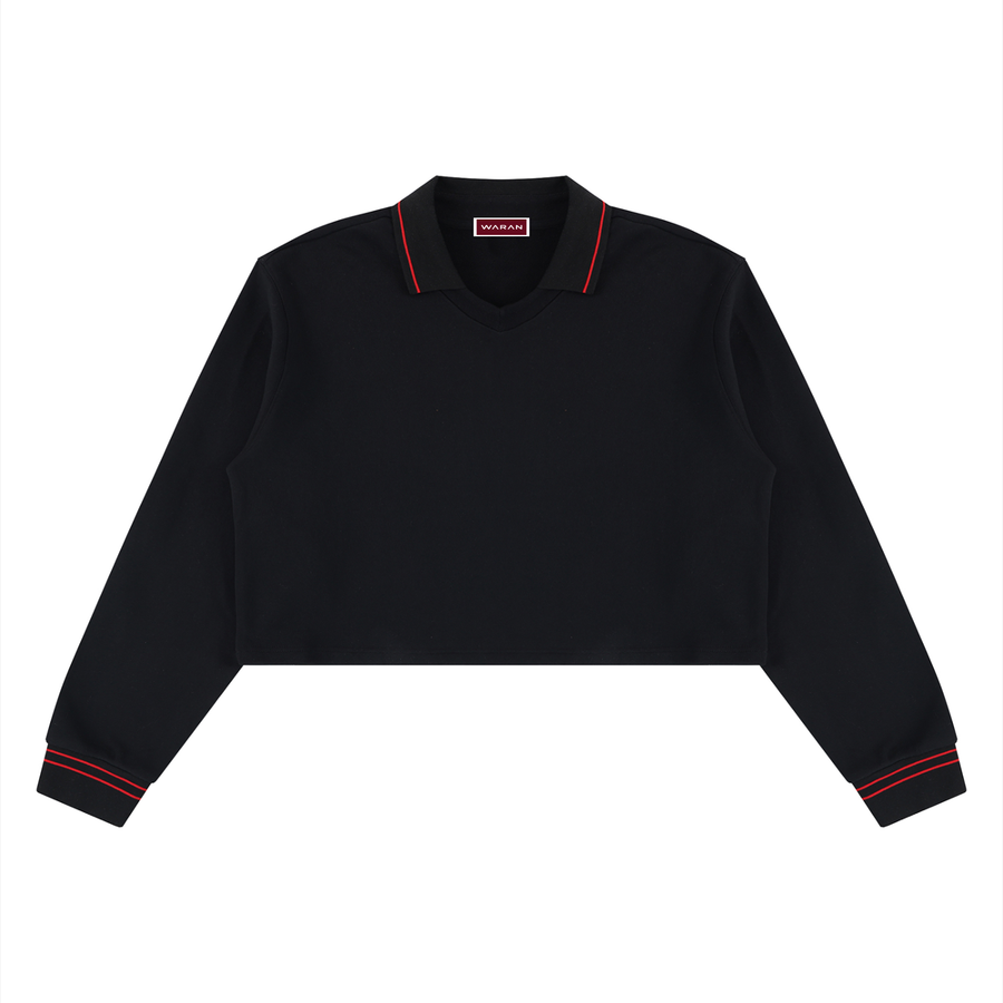 Waran Women’s Crop Collared Sweatshirt 410GSM