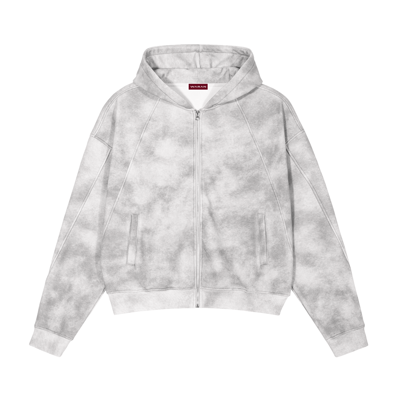 Waran Sweat à capuche zippé en polaire délavé 410 GSM