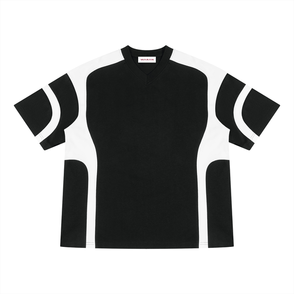 Waran Unisex Color Block V-Neck T-Shirt