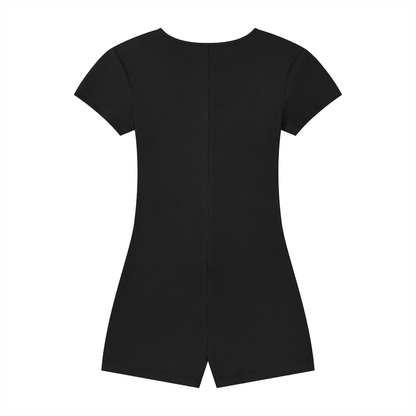 Women's Dual-Function Cape Tie-Waist Romper
