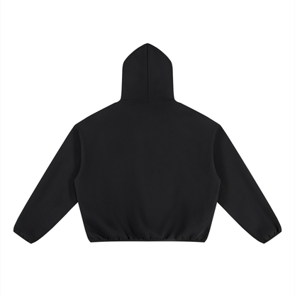 Unisex Boxy Piping Fleece Hoodie