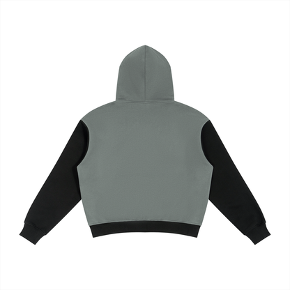 Unisex Color Block Fleece Full Zip Hoodie