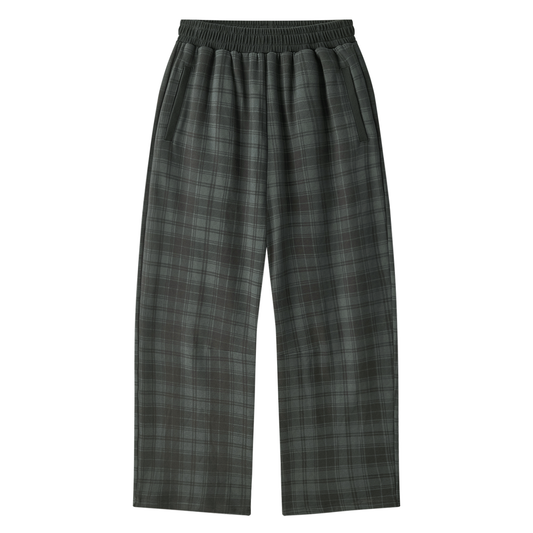 Unisex Plaid Straight Leg Pants