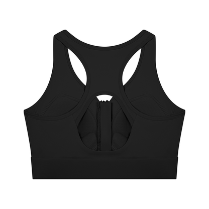 Women’s Cropped Zip Yoga Sports Bra