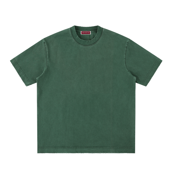 T-shirt lourd délavé et effiloché style vintage