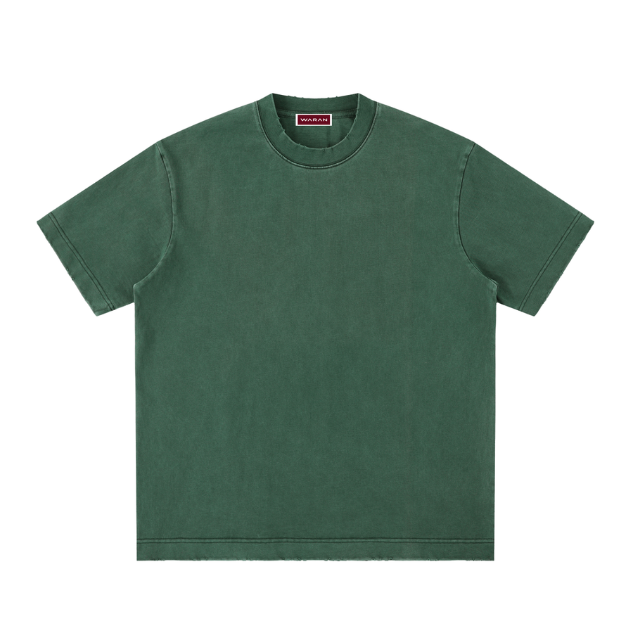 Waran Heavyweight Vintage Washed Frayed T-Shirt