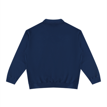 Unisex Vintage Wash Collared Sweatshirt
