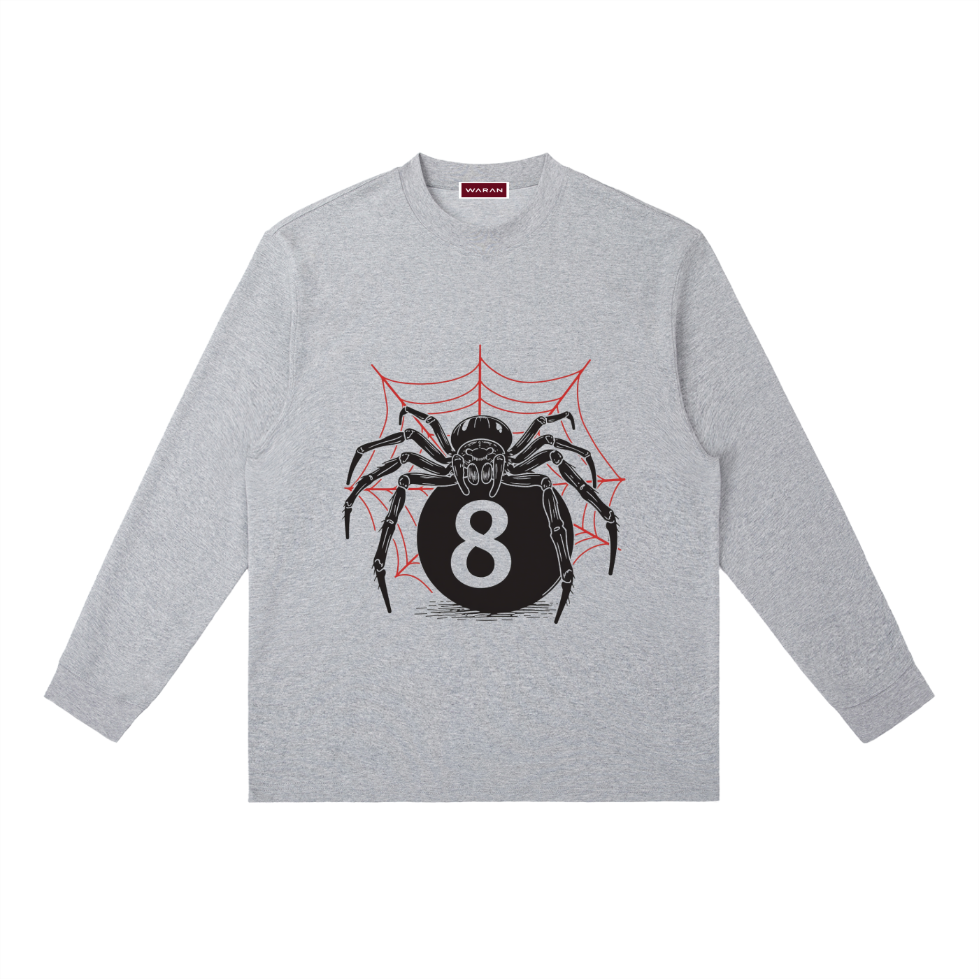 Crewneck Long-Sleeve T-Shirt | Spider eight