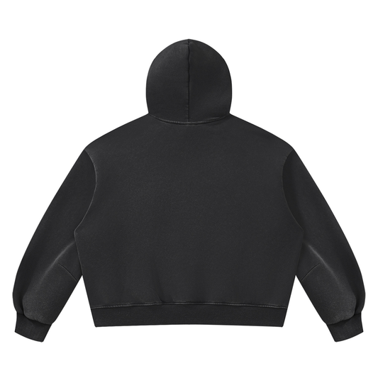 Unisex Vintage Wash Boxy Fleece Hoodie