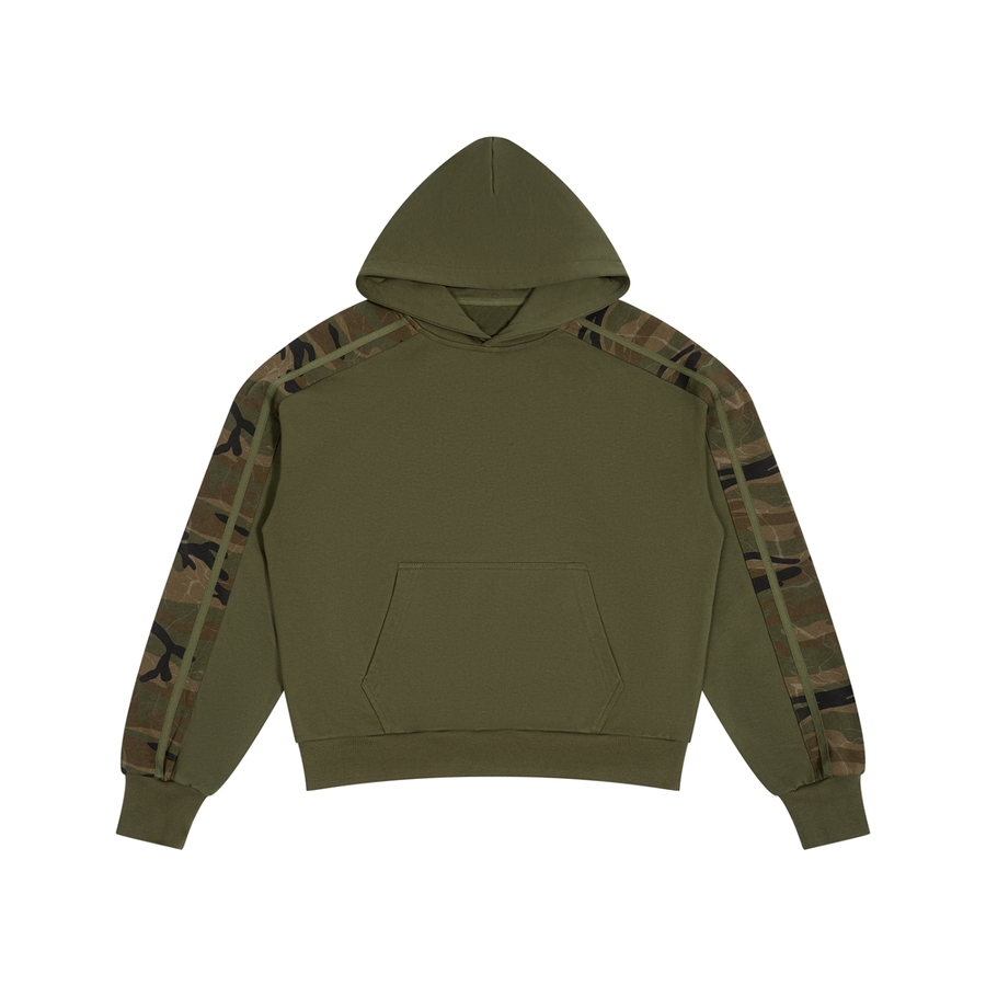 Waran Unisex Boxy Camo Paneled Hoodie