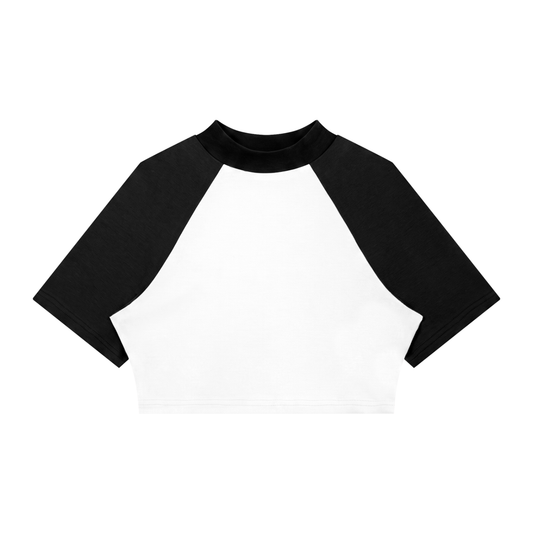 Women’s Color Block Raglan Crop T-Shirt