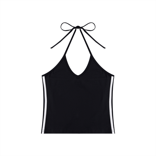 Haut court licou Color Block pour femme 210GSM