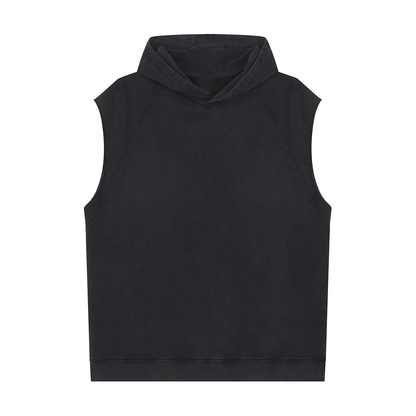 Sweat à capuche sans manches Waran délavé 320 g/m²