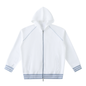 Striped Trim Zip-Up Hoodie