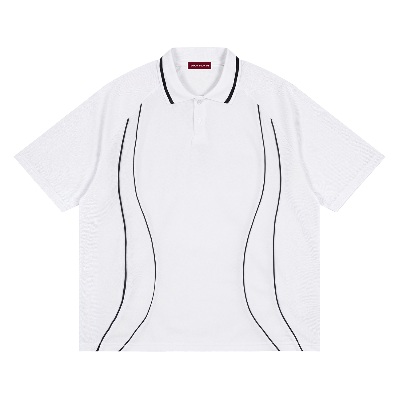 Waran Unisex Raglan Piping Polo Shirt