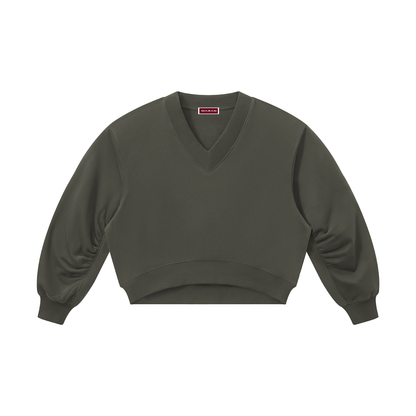 Women’s Crop V-Neck Sweatshirt