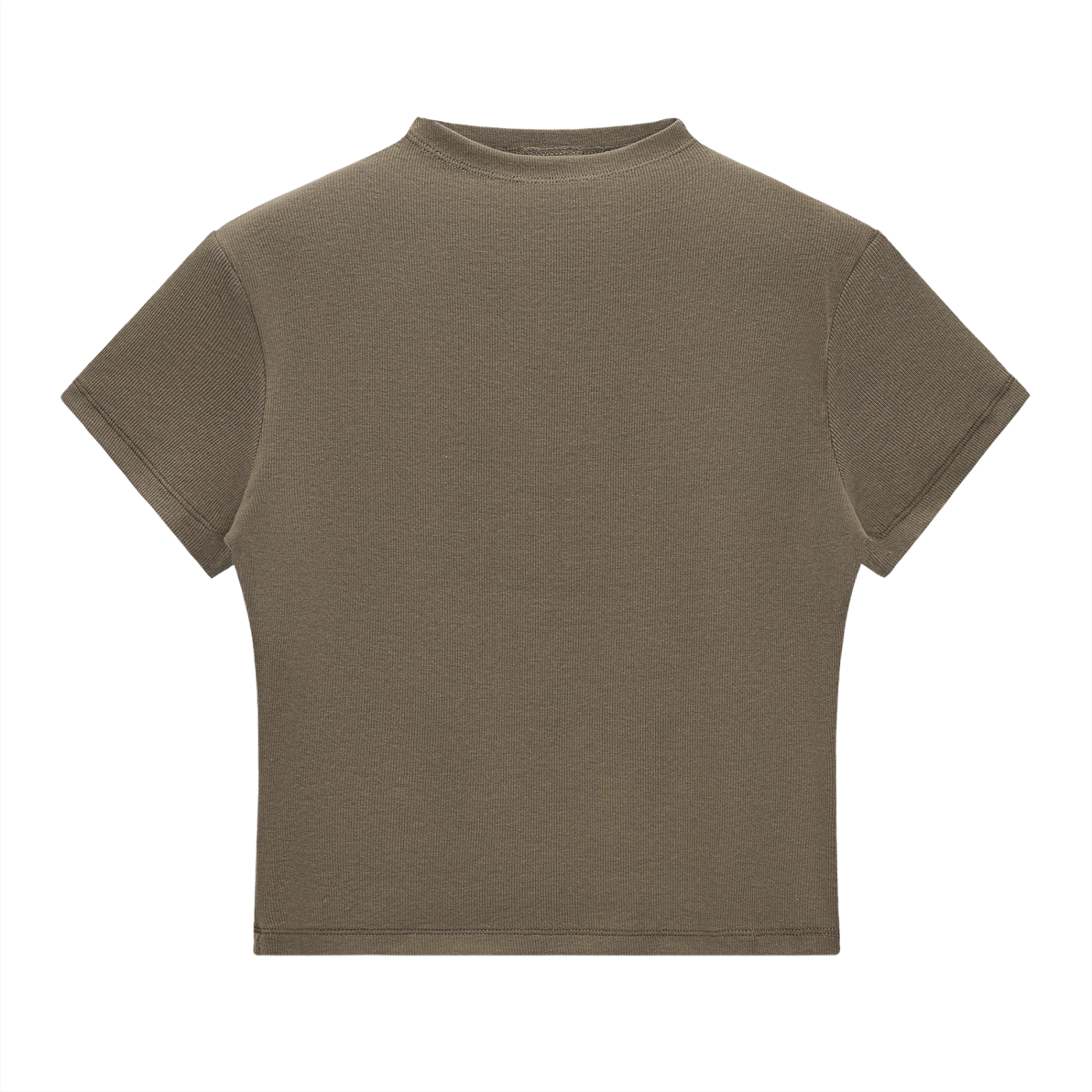 Womens Slim Fit Mock Neck T-Shirt