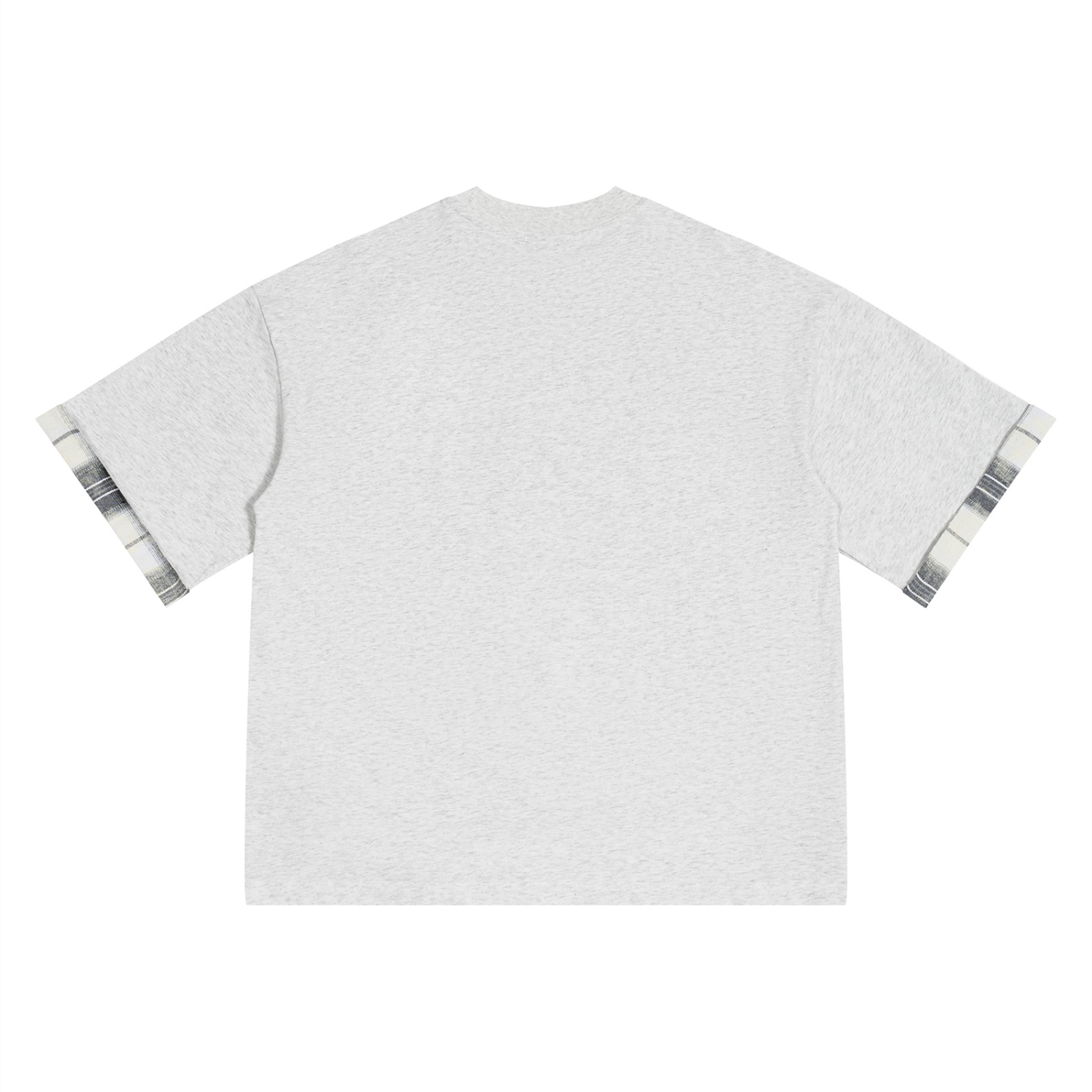 Unisex Plaid Paneled T-Shirt