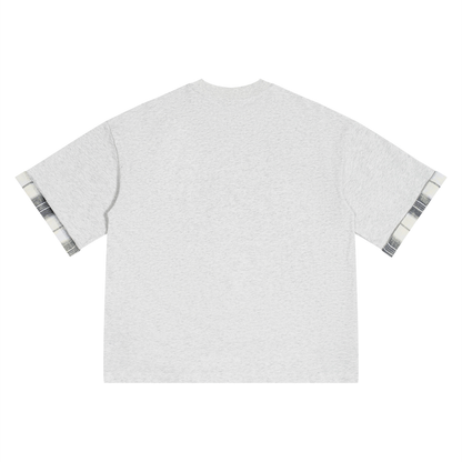 Unisex Plaid Paneled T-Shirt