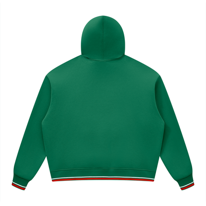 Unisex Oversized Color Block Fleece Hoodie
