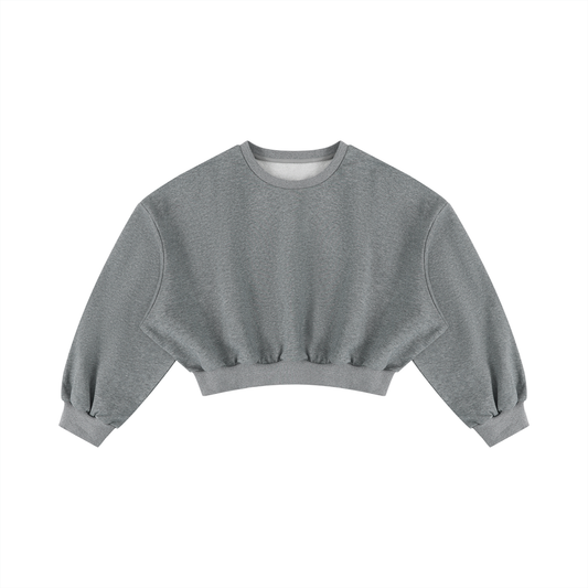Women's Boxy Cropped Crewneck Sweatshirt