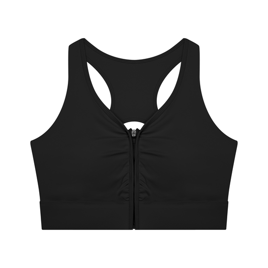 Women’s Cropped Zip Yoga Sports Bra