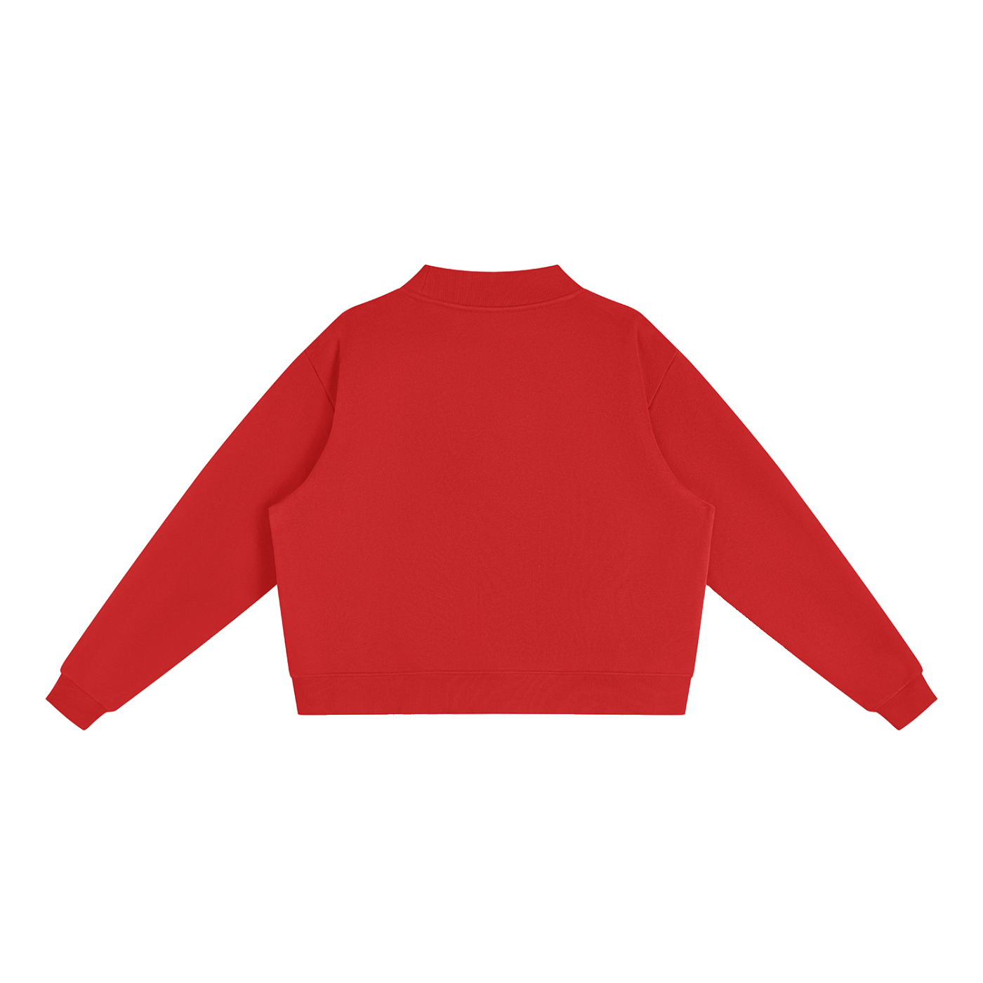 Fleece Mock-Neck Crew Sweatshirt NW