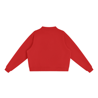 Fleece Mock-Neck Crew Sweatshirt NW