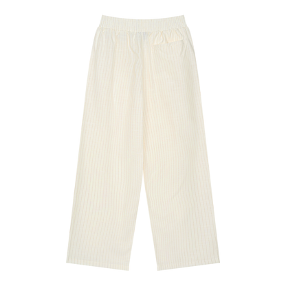 Unisex Striped Pleated Pants
