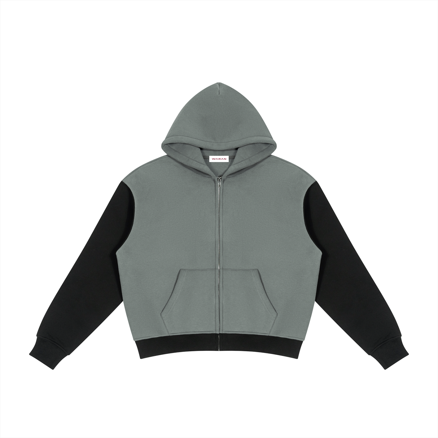 Unisex Color Block Fleece Full Zip Hoodie
