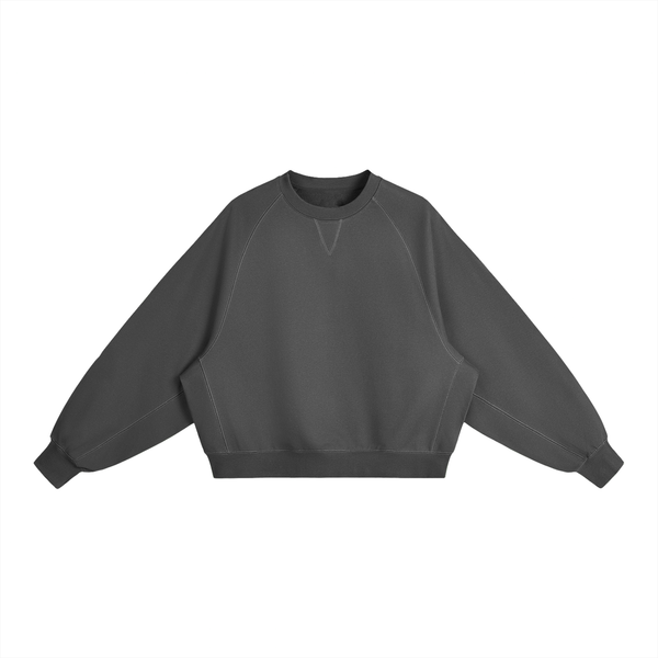 Sweat-shirt boxy à manches dolman et tissu épais
