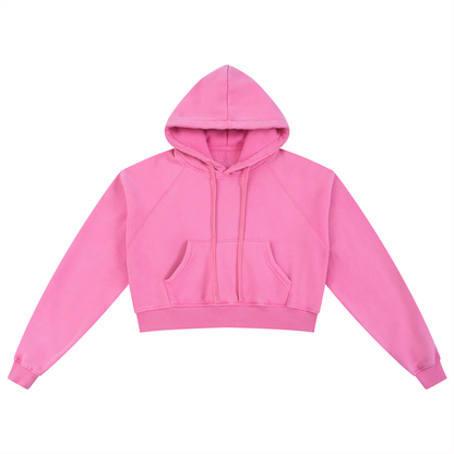 Snow Washed Cropped Hoodie